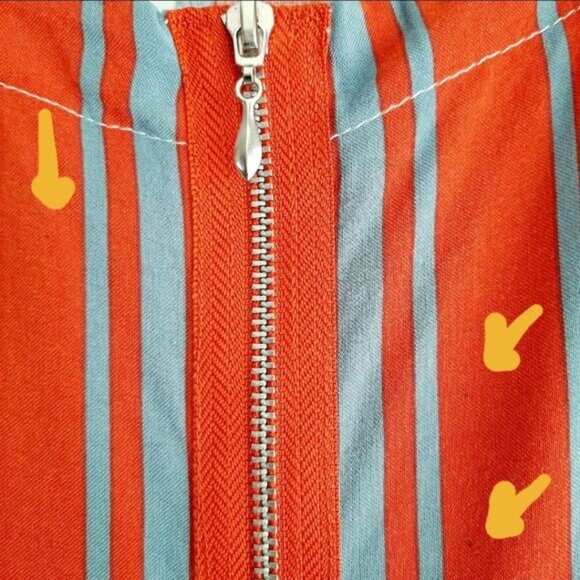 GYPSIES & MOONDUST Stripe Pattern Light Fit & Flare Dress Red White & Blue Sz L - Picture 11 of 15